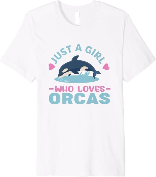 women apparel: Funny animals orca love girl Premium T-Shirt