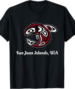 Native American San Juan Islands WA Tribal Orca Killer Whale T-Shirt