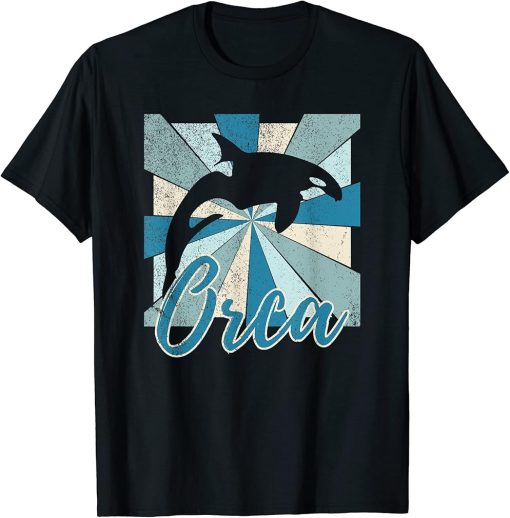 Retro Orca Whale T-Shirt T-Shirt